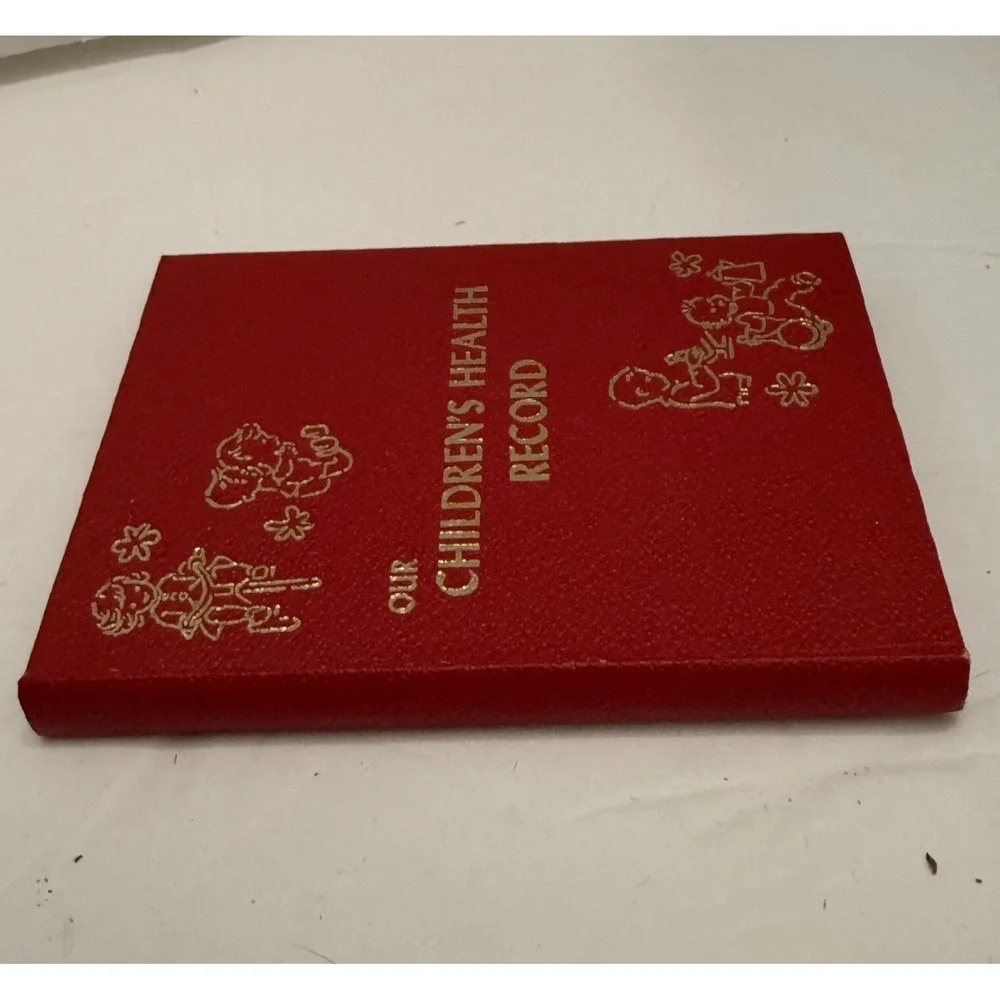 Vintage Our Children's Health Record (Log Book) Red‎ Hardcover-1961